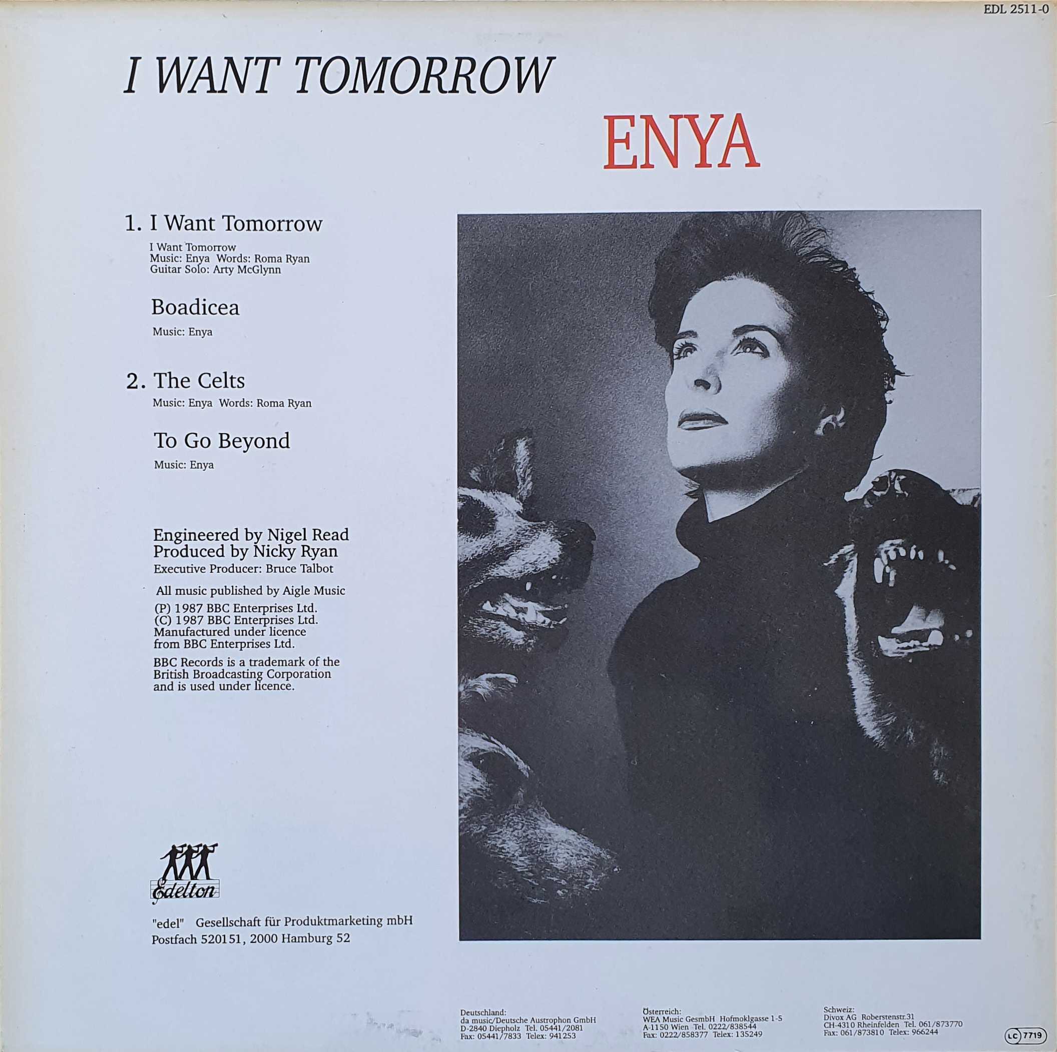 Picture of EDL 2511-0 I want tomorrow (The Celts) by artist Enya / Roma Ryan from the BBC records and Tapes library